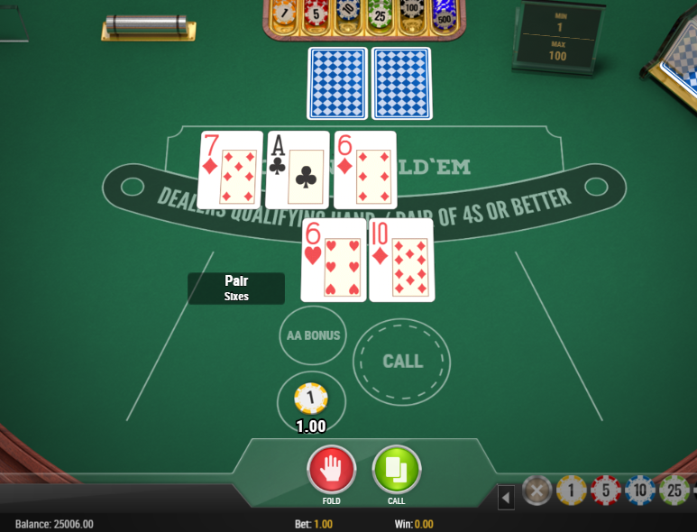 Casino Hold'em Main Game