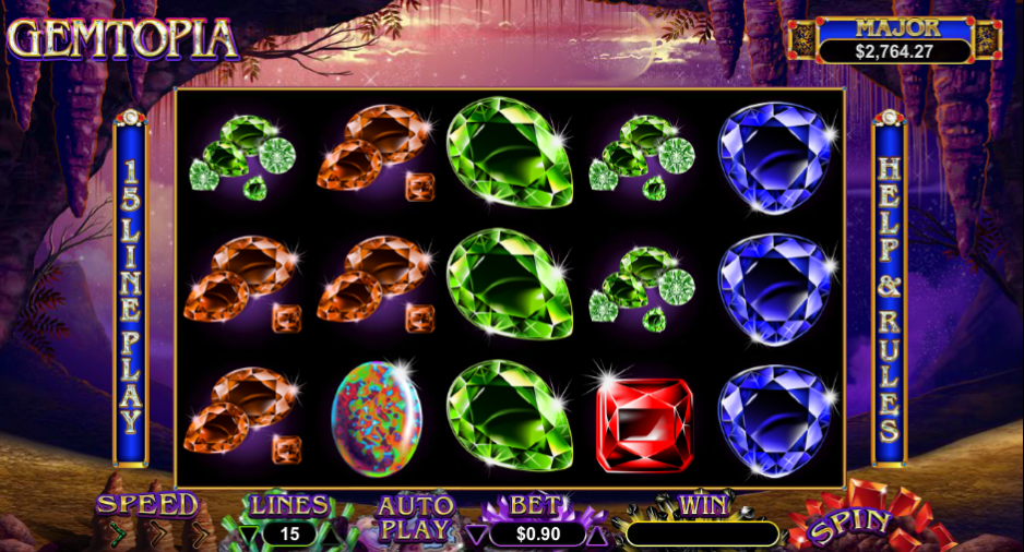 Gemtopia Online Slot Main Game