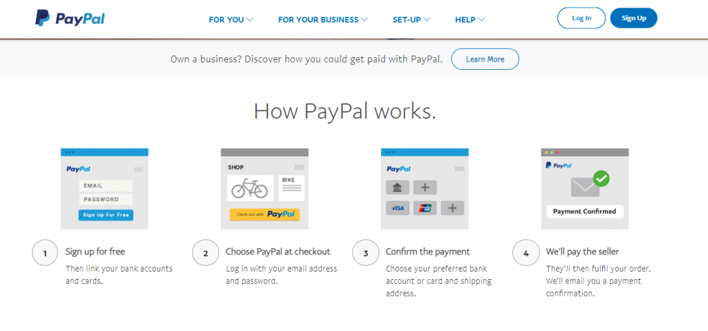 Paypal website