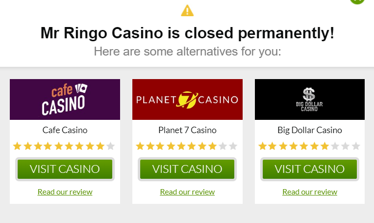 Mr. Ringo Closed
