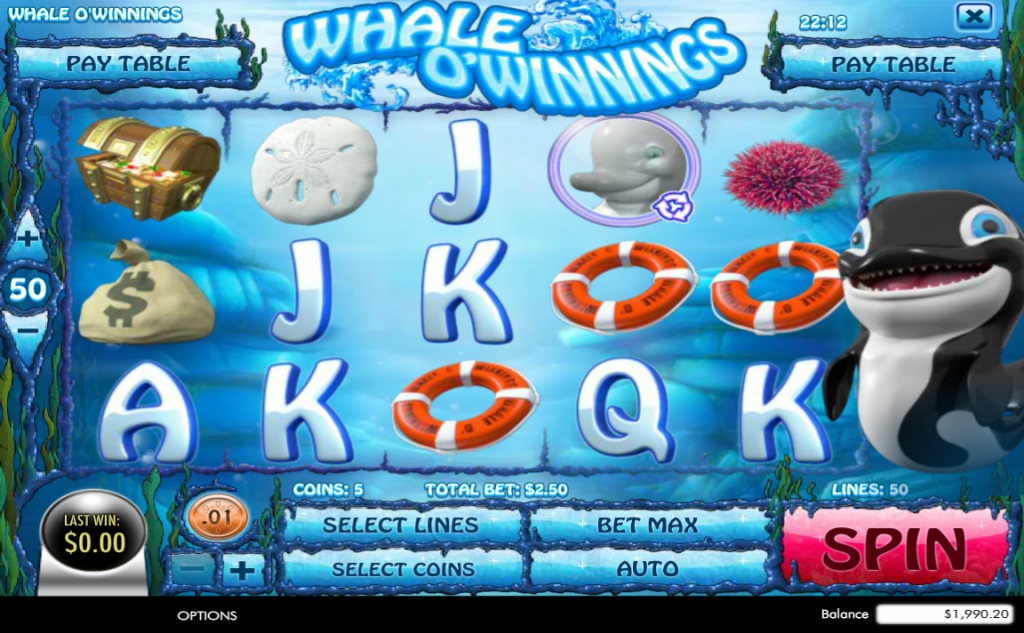 Whale O' Winnings Main Game