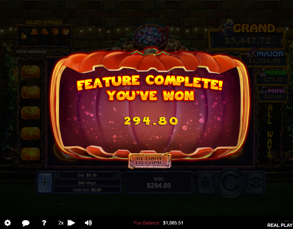 Halloween Treasurs Free Game Big Win