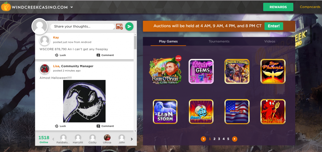 Wind Creek Casinoa and Red Rake Partner on Social Gaming