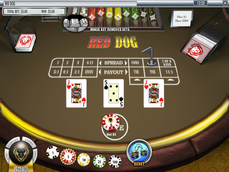 Red Dog Poker Pair