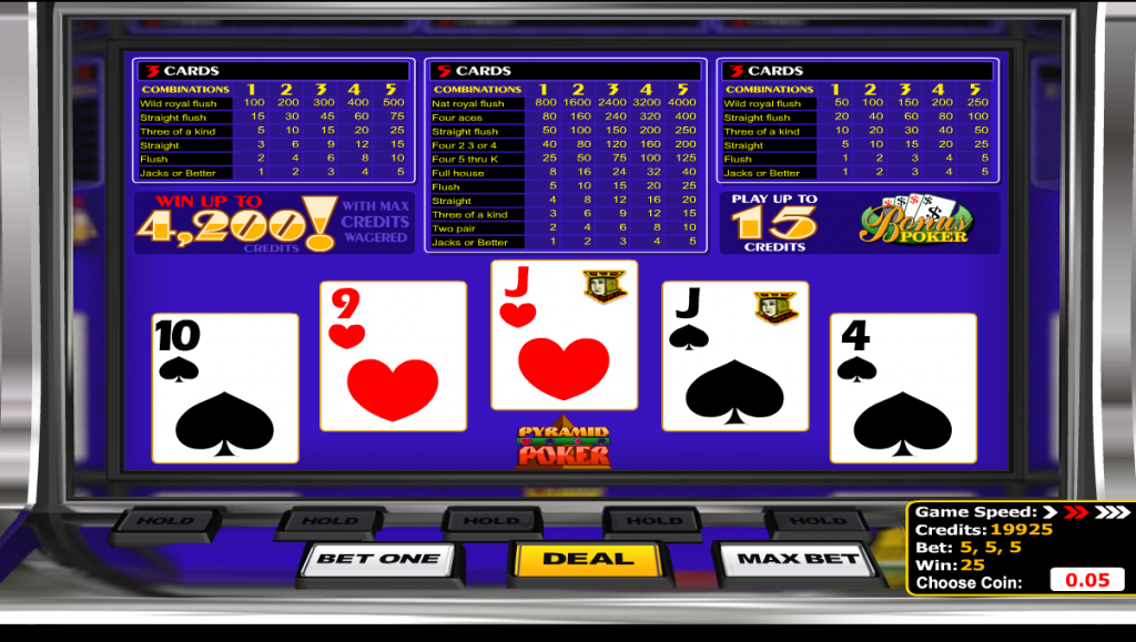 Pyramid Poker Video Poker