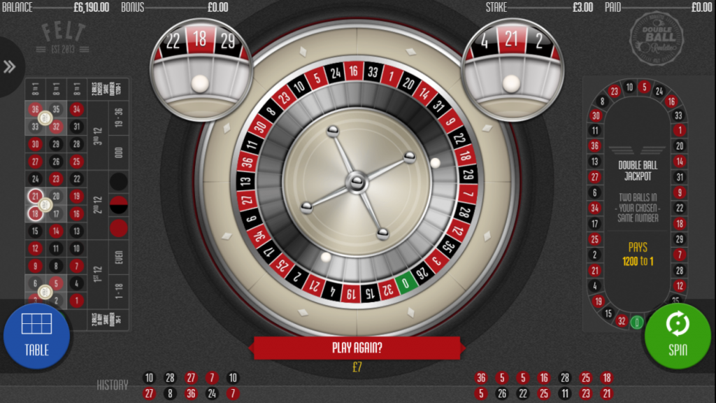 Double Ball Roulette Winner