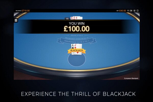 European Blackjack Jackpot City