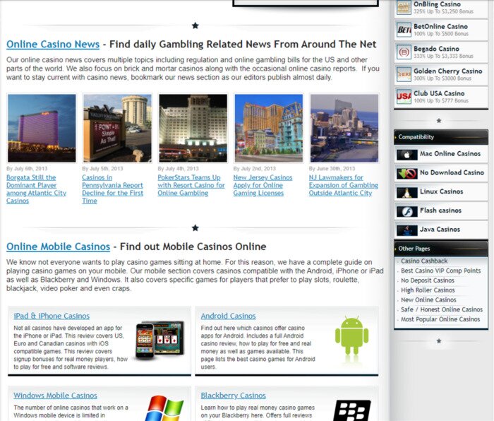 Best Online Casinos 2013